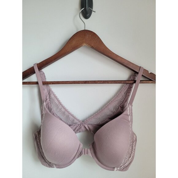 Victoria's Secret Women Bra 34c Black Incredible By T Shirt Front Closure Lilac - Picture 1 of 6